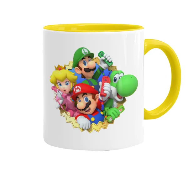 Super mario and Friends — Κεραμική Κίτρινη, 330ml