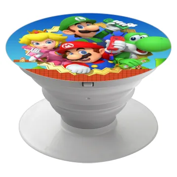 Super mario and Friends, Phone Holders Stand  White Hand-held Mobile Phone Holder