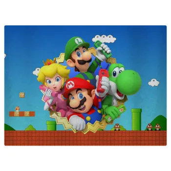 Super mario and Friends, Επιφάνεια κοπής γυάλινη (38x28cm)