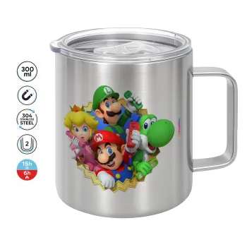Super mario and Friends, Mug Stainless steel double wall 300ml