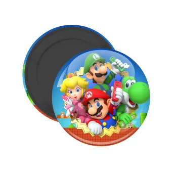 Super mario and Friends, Μαγνητάκι ψυγείου στρογγυλό διάστασης 5cm