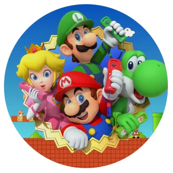 Super mario and Friends, Mousepad Round 20cm