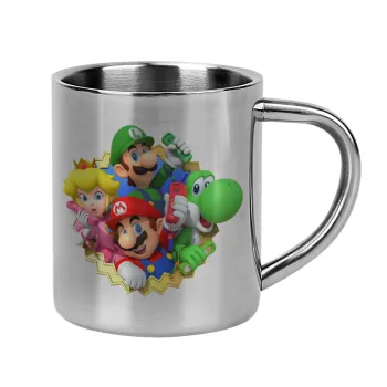 Super mario and Friends, Mug Stainless steel double wall 300ml