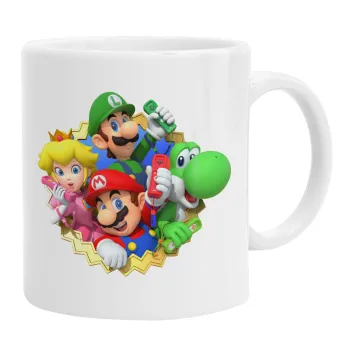 Super mario and Friends, Ceramic coffee mug, 330ml