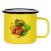 Metallic enamel MATT Yellow cup 360ml