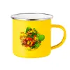 Yellow Enamel Metallic Cup 360ml