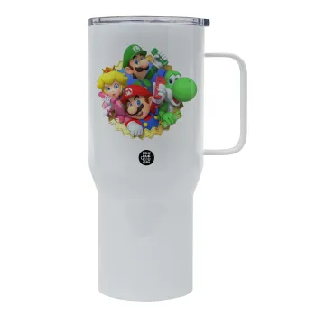 Super mario and Friends, Tumbler με καπάκι, διπλού τοιχώματος (θερμό) 750L