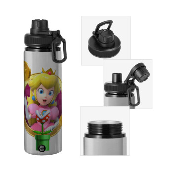 Princess Peach Toadstool, Metallic water bottle with safety cap, 850ml aluminum