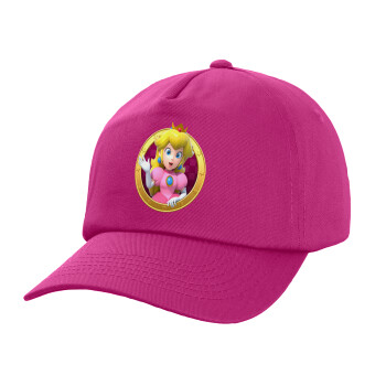 Princess Peach Toadstool, Καπέλο παιδικό Baseball, 100% Βαμβακερό, Low profile, purple