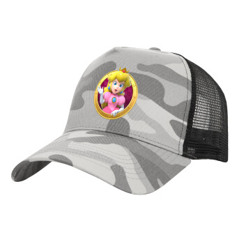 Princess Peach Toadstool, Καπέλο Structured Trucker, (παραλλαγή) Army Camo