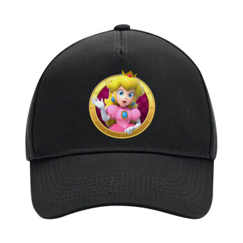 Princess Peach Toadstool, Adult Ultimate Hat BLACK, (100% COTTON DRILL, ADULT, UNISEX, ONE SIZE)
