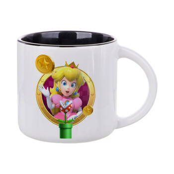 Princess Peach Toadstool, Κούπα κεραμική 400ml Λευκή/Μαύρη