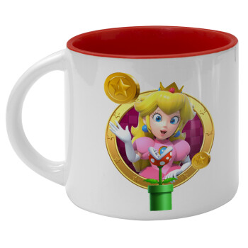 Princess Peach Toadstool, Κούπα κεραμική 400ml Λευκή/Κόκκινη