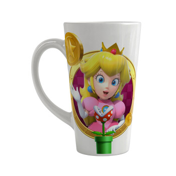 Princess Peach Toadstool, Κούπα κωνική Latte Μεγάλη, κεραμική, 450ml