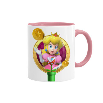 Princess Peach Toadstool, Mug colored pink, ceramic, 330ml