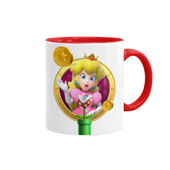 Princess Peach Toadstool, Mug colored red, ceramic, 330ml