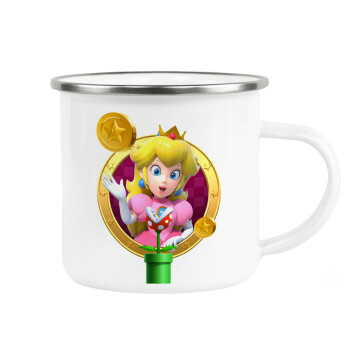 Princess Peach Toadstool, Metallic enamel cup white 360ml