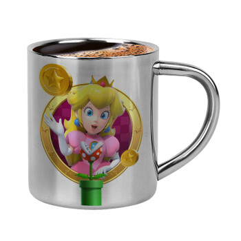 Princess Peach Toadstool, Double-wall metal cup for espresso (220ml)