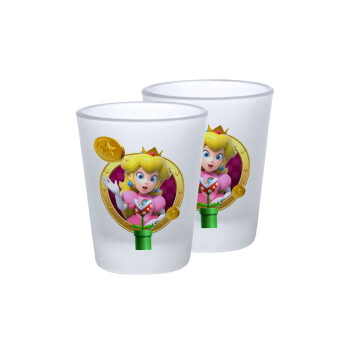 Princess Peach Toadstool, Σφηνοπότηρα γυάλινα 45ml του πάγου (2 τεμάχια)