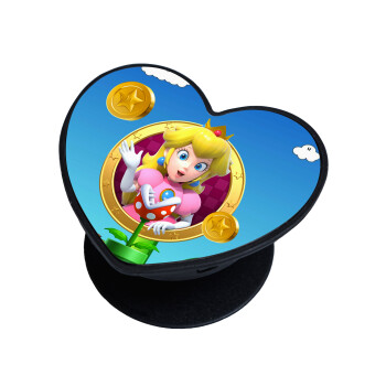 Princess Peach Toadstool, Phone Holders Stand  καρδιά Μαύρο Βάση Στήριξης Κινητού στο Χέρι