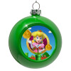 Green Christmas tree ornament bauble 8cm