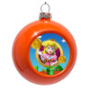Orange Christmas tree ornament bauble 8cm
