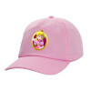 Casual children's baseball cap, 100% Cotton Twill, PINK (COTTON, CHILDREN'S, ONE SIZE)
