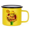 Metallic enamel MATT Yellow cup 360ml
