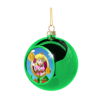 Princess Peach Toadstool, Χριστουγεννιάτικη μπάλα δένδρου Πράσινη 8cm
