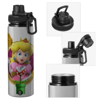 Princess Peach Toadstool, Metallic water bottle with safety cap, 850ml aluminum