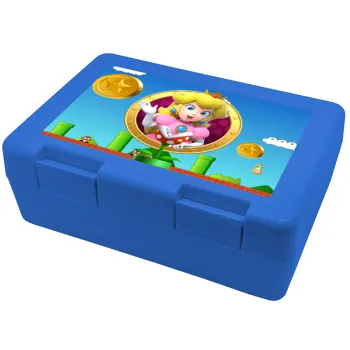 Princess Peach Toadstool, Children's cookie container BLUE 185x128x65mm (BPA free plastic)