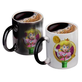 Princess Peach Toadstool, Κούπα Μαγική, κεραμική, 330ml που αλλάζει χρώμα με το ζεστό ρόφημα