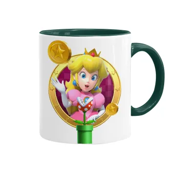 Princess Peach Toadstool, Mug colored green, ceramic, 330ml
