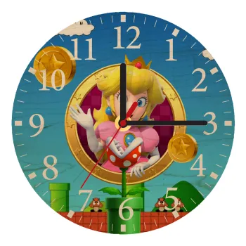 Princess Peach Toadstool, Ρολόι τοίχου ξύλινο plywood (20cm)