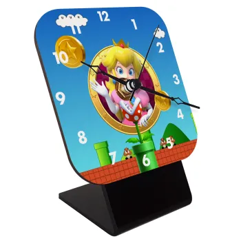 Princess Peach Toadstool, Επιτραπέζιο ρολόι ξύλινο με δείκτες (10cm)