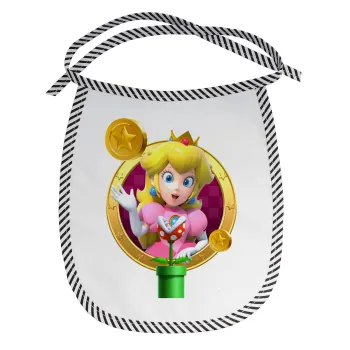 Princess Peach Toadstool, Σαλιάρα μωρού αλέκιαστη με κορδόνι Μαύρη