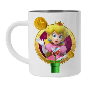 Princess Peach Toadstool, Mug Stainless steel double wall 300ml