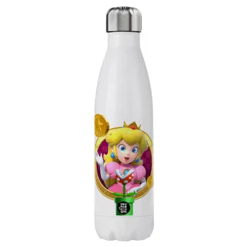 Princess Peach Toadstool, Μεταλλικό παγούρι θερμός (Stainless steel), διπλού τοιχώματος, 750ml