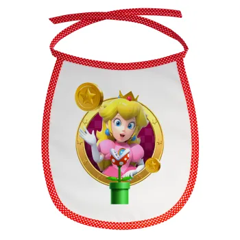 Princess Peach Toadstool, Σαλιάρα μωρού αλέκιαστη με κορδόνι Κόκκινη