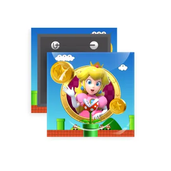 Princess Peach Toadstool, Κονκάρδα παραμάνα τετράγωνη 5x5cm