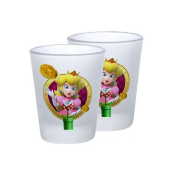 Princess Peach Toadstool, Σφηνοπότηρα γυάλινα 45ml του πάγου (2 τεμάχια)
