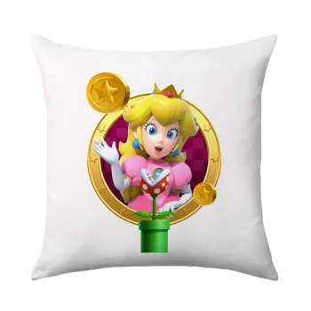 Princess Peach Toadstool, Μαξιλάρι καναπέ 40x40cm περιέχεται το  γέμισμα