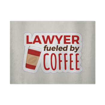 Lawyer fueled by coffee, Επιφάνεια κοπής γυάλινη (38x28cm)