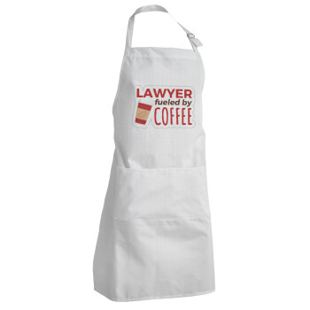 Lawyer fueled by coffee, Adult Chef Apron (with sliders and 2 pockets)