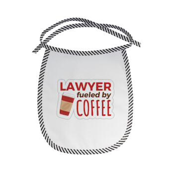 Lawyer fueled by coffee, Σαλιάρα μωρού αλέκιαστη με κορδόνι Μαύρη