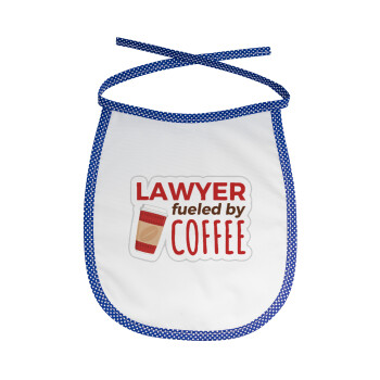 Lawyer fueled by coffee, Σαλιάρα μωρού αλέκιαστη με κορδόνι Μπλε