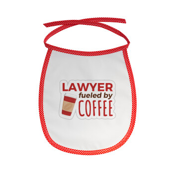 Lawyer fueled by coffee, Σαλιάρα μωρού αλέκιαστη με κορδόνι Κόκκινη