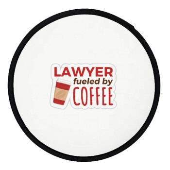 Lawyer fueled by coffee, Βεντάλια υφασμάτινη αναδιπλούμενη με θήκη (20cm)