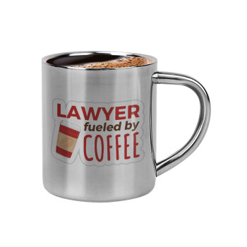 Lawyer fueled by coffee, Κουπάκι μεταλλικό διπλού τοιχώματος για espresso (220ml)