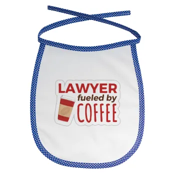 Lawyer fueled by coffee, Σαλιάρα μωρού αλέκιαστη με κορδόνι Μπλε